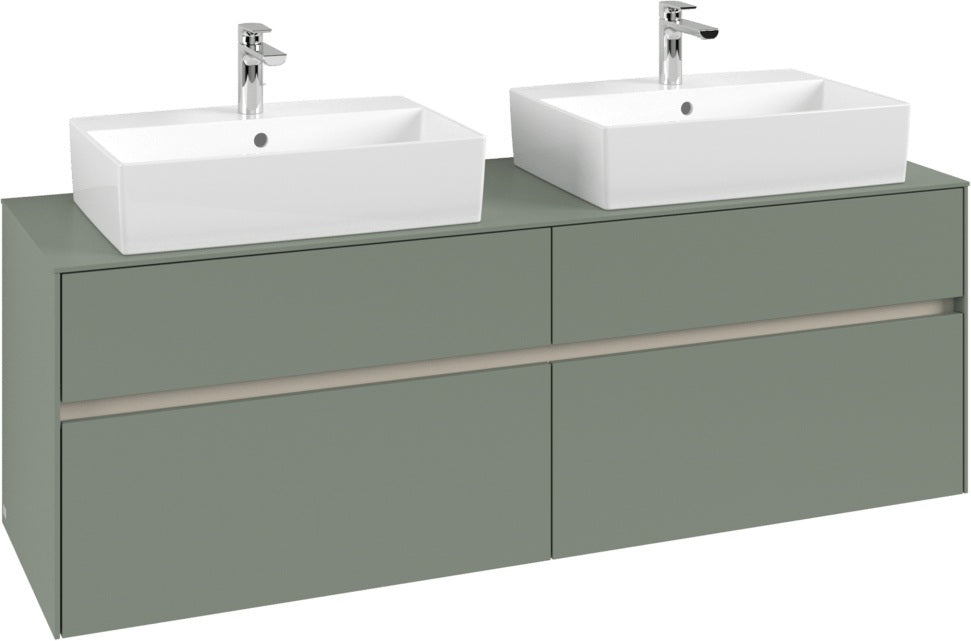Villeroy & Boch Waschbeckenunterschrank Collaro C137 B0 1600 mm White Oak mit Beleuchtung