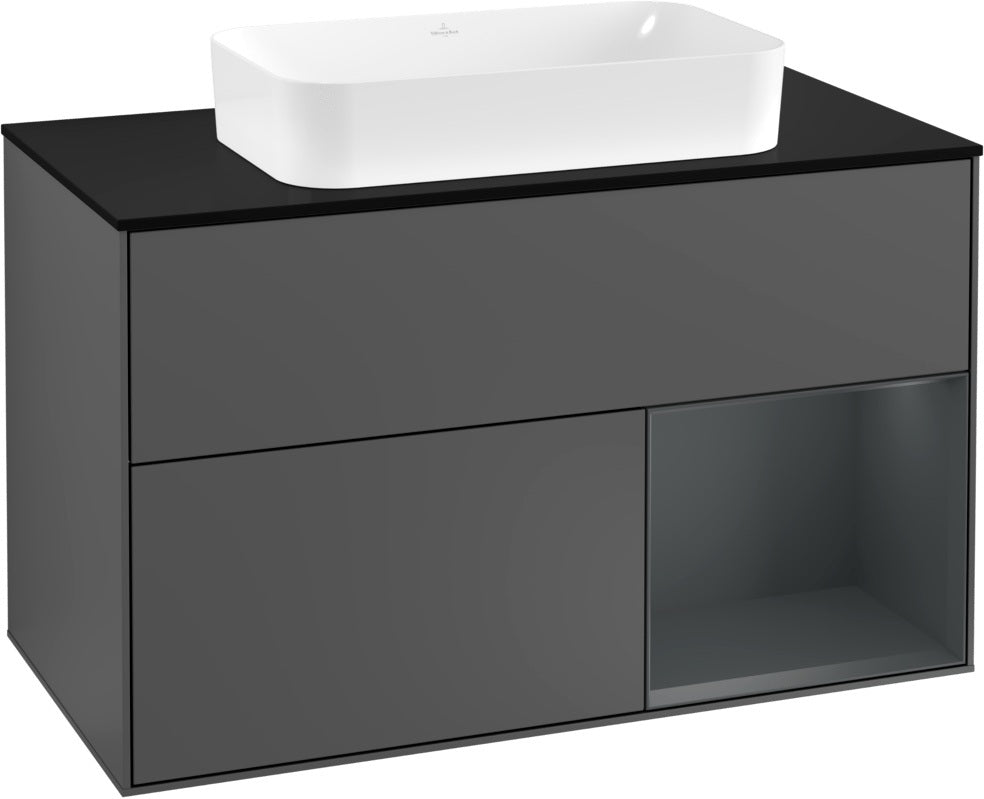 Villeroy & Boch Waschtischunterschrank Finion F252G 1000 mm Glossy White Lacquer mit LED-Beleuchtung