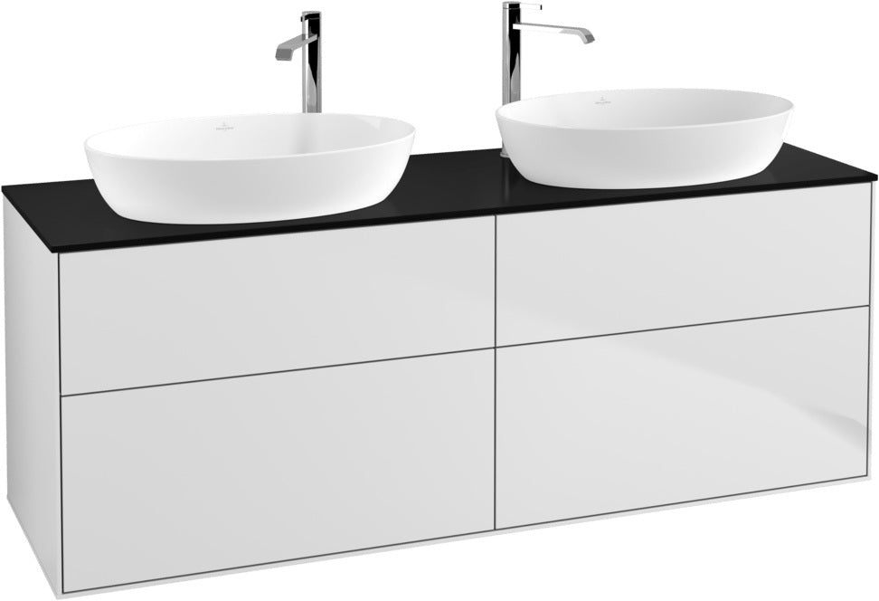 Villeroy & Boch Finion Waschbeckenunterschrank 1600 mm Glossy White Lacquer mit Beleuchtung
