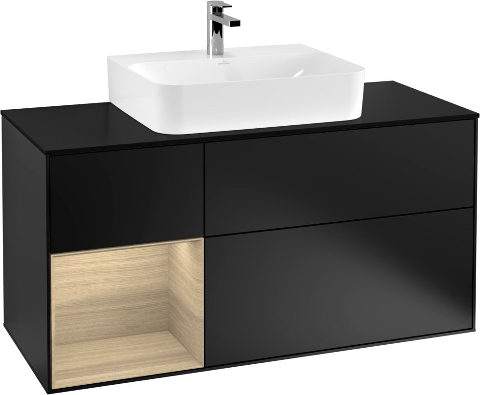 Villeroy & Boch Finion Waschbeckenunterschrank 1200 mm Glossy White mit Beleuchtung