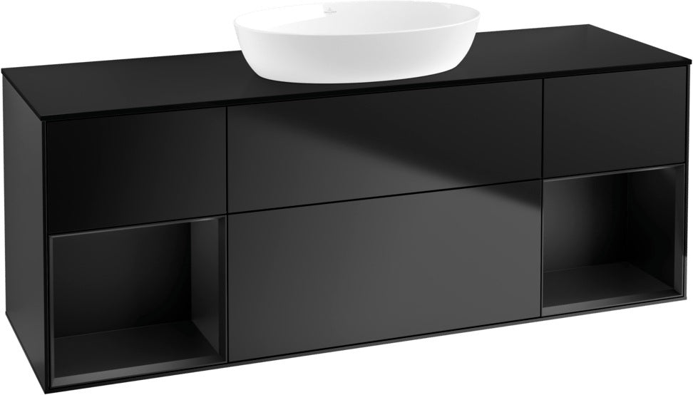 Villeroy & Boch Finion Waschtischunterschrank 1600 mm Glossy White Lacquer mit Beleuchtung