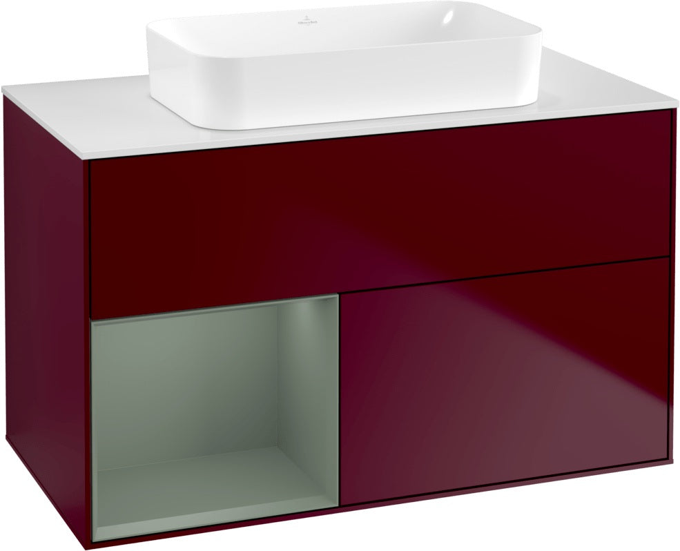 Villeroy & Boch Finion Waschtischunterschrank 1000 mm Glossy White Lacquer – mit LED-Beleuchtung & SoftClosing