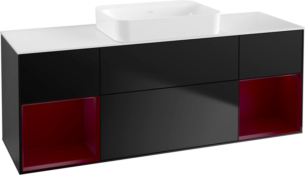 Villeroy & Boch Finion Waschtischunterschrank 1600 mm Glossy White Lacquer mit Beleuchtung