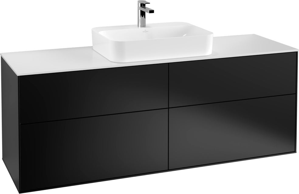 Villeroy & Boch Finion Waschbeckenunterschrank 1600 mm Glossy White Lacquer mit LED-Beleuchtung