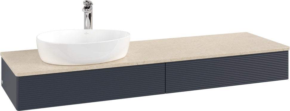 Villeroy & Boch Waschtischunterschrank Antao K15153 1600 mm Anthracite Matt Lack mit Hahnlochbohrung