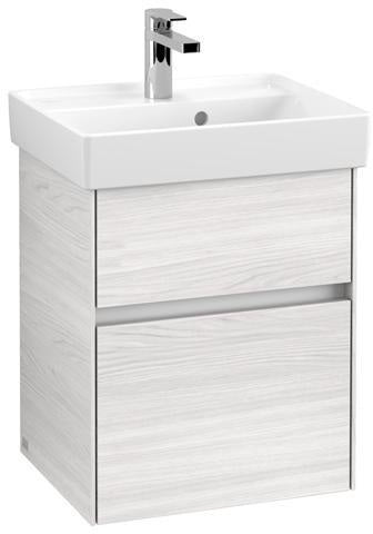 Villeroy & Boch Collaro Waschtischunterschrank 460 mm mit LED-Beleuchtung und 2 Auszügen – Black Matt Lacquer