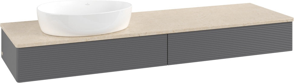 Villeroy & Boch Waschtischunterschrank Antao K15113 1600x190x500mm Anthracite Matt Lacquer
