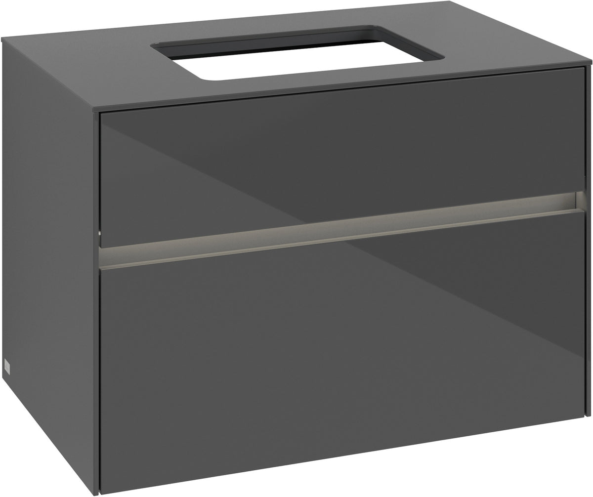 Villeroy & Boch Waschtischunterschrank Collaro C108 B0 800 mm Glossy White mit LED-Beleuchtung