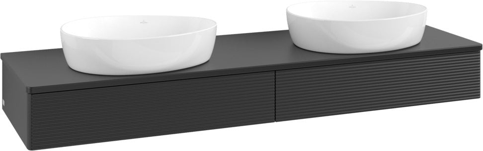 Villeroy & Boch Waschtischunterschrank Antao 1600 mm Anthrazit Matt Lack 2 Auszüge