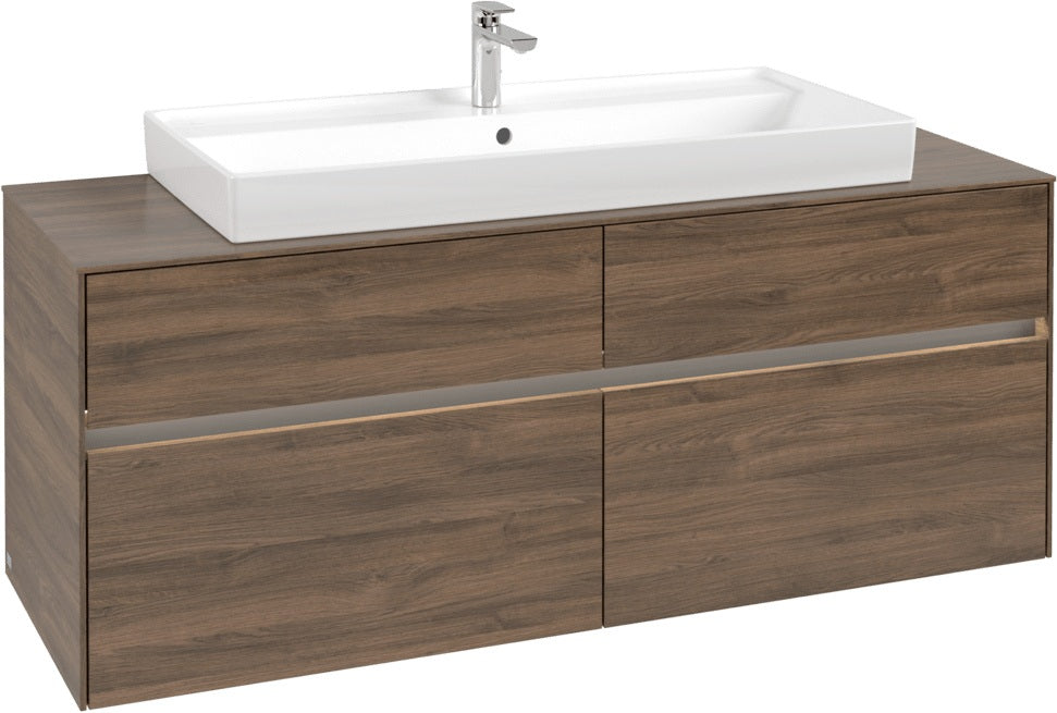 Villeroy & Boch Waschtischunterschrank Collaro C092 B0 1400 mm Arizona Oak mit Beleuchtung