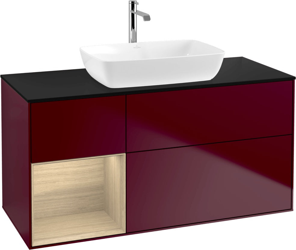 Villeroy & Boch Finion Waschtischunterschrank 1200 mm Glossy White Lacquer mit Beleuchtung