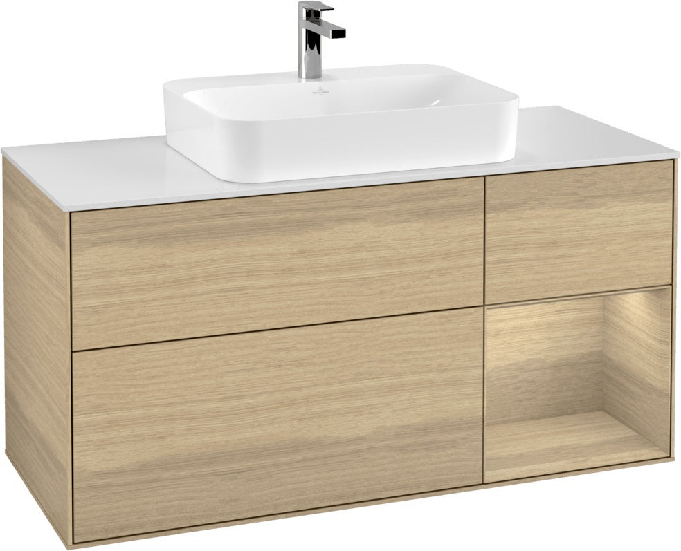 Villeroy & Boch Waschtischunterschrank Finion F421G 1200 mm Glossy White Lacquer