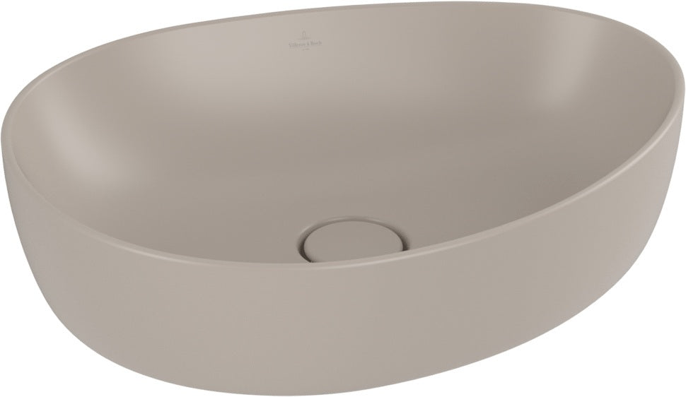 Villeroy & Boch Aufsatzwaschbecken Antao 4A7240 asymmetrisch Almond CeramicPlus 400 mm