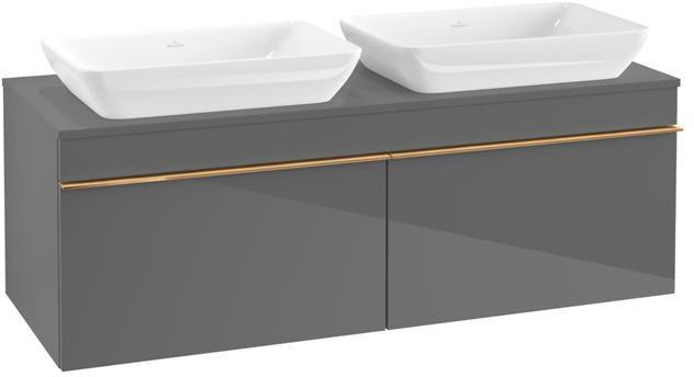 Villeroy & Boch Venticello Waschtischunterschrank 1257 mm Glossy White für 2 Waschbecken