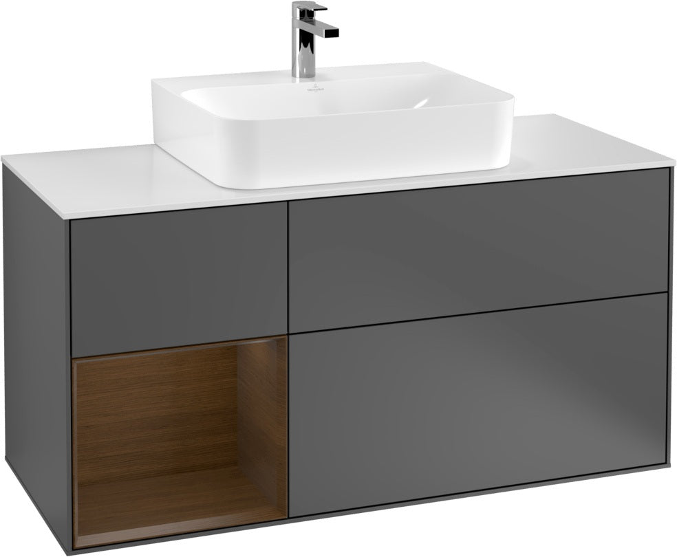 Villeroy & Boch Finion Waschtischunterschrank G161G 1200 mm Glossy White Lacquer mit LED-Beleuchtung