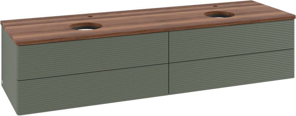 Villeroy & Boch Antao Waschtischunterschrank 1600 mm Anthracite Matt mit LED-Beleuchtung
