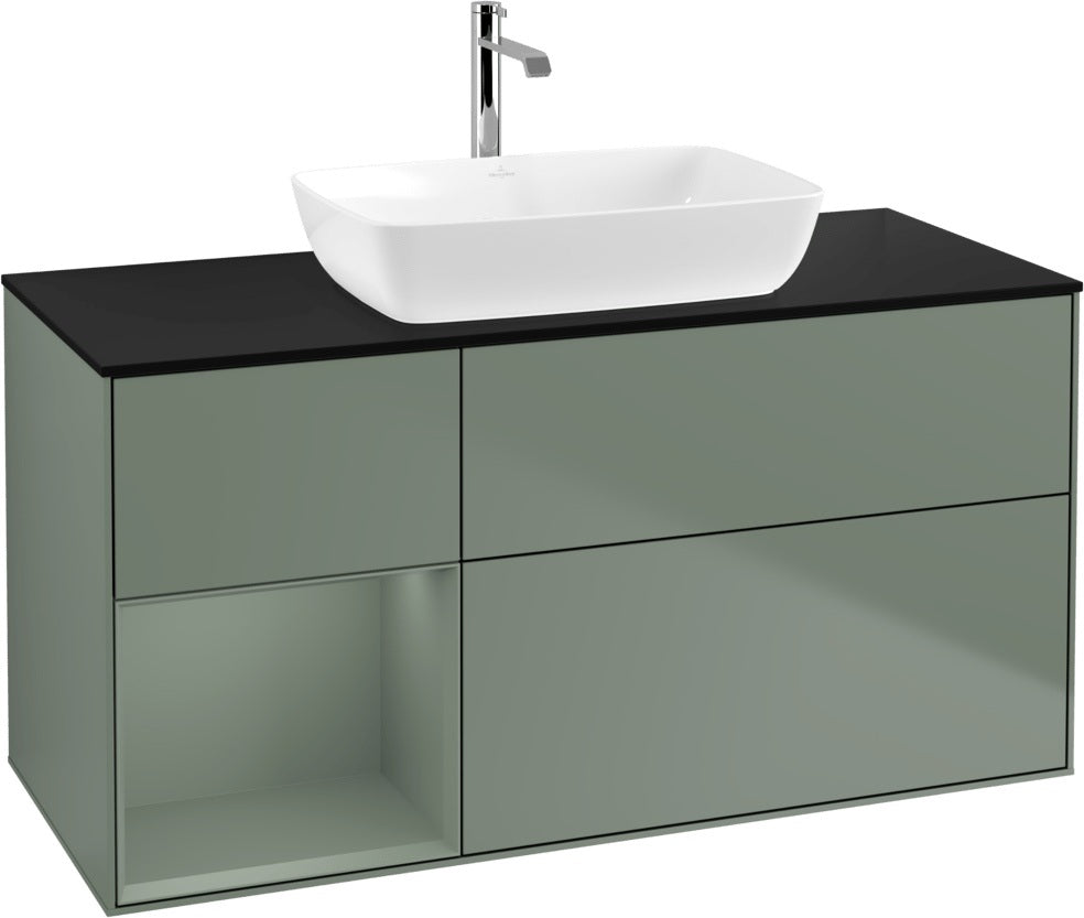 Villeroy & Boch Finion Waschtischunterschrank 1200 mm Glossy White Lacquer mit Beleuchtung