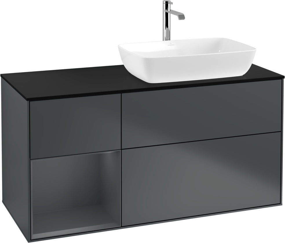 Villeroy & Boch Finion Waschtischunterschrank 1200 mm Glossy White Lacquer mit Beleuchtung
