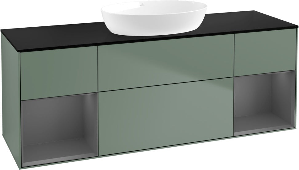 Villeroy & Boch Finion Waschtischunterschrank 1600 mm Glossy White Lacquer mit Beleuchtung