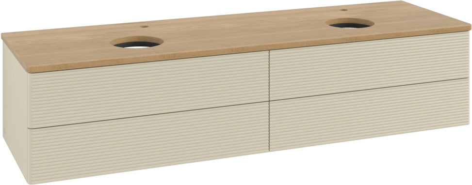 Villeroy & Boch Antao Waschtischunterschrank 1600 mm Anthracite Matt mit LED-Beleuchtung