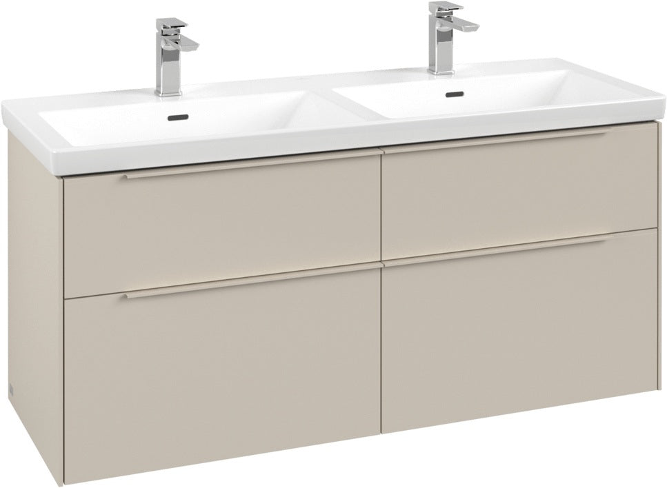 Villeroy & Boch Subway 3.0 Waschtischunterschrank 1272 mm Brilliant White mit 4 Auszügen