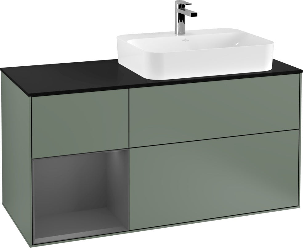 Villeroy & Boch Finion Waschbeckenunterschrank 1200 mm Glossy White Lacquer mit Beleuchtung