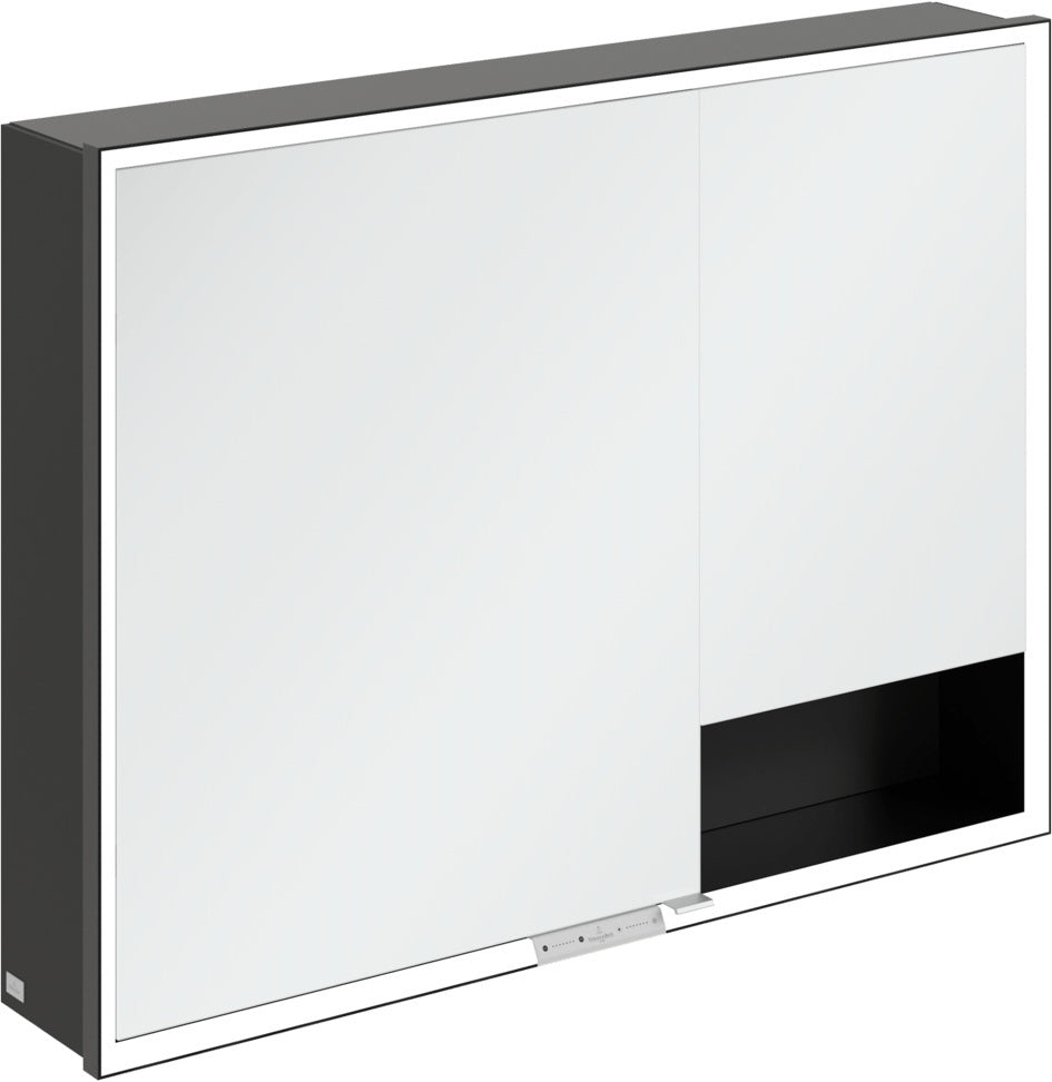 Villeroy & Boch Spiegelschrank My View+ B48110 1000 mm Graphite mit LED-Beleuchtung und SoftClosing