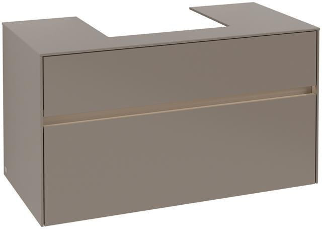 Villeroy & Boch Collaro Waschtischunterschrank 1000 mm mit LED-Beleuchtung White Wood