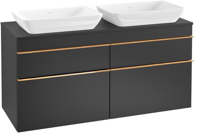 Villeroy & Boch Venticello Waschtischunterschrank 1257 mm Glossy White, 4 Auszüge, für 2 Waschtische