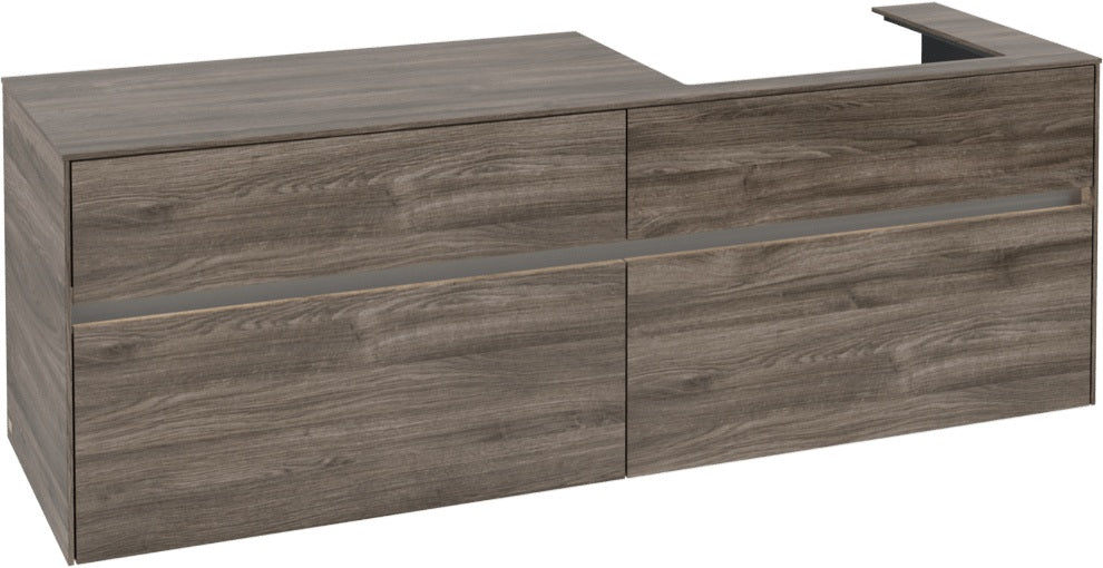 Villeroy & Boch Waschtischunterschrank Collaro C023 B0 1600 mm Stone Oak mit LED-Beleuchtung und SoftClosing