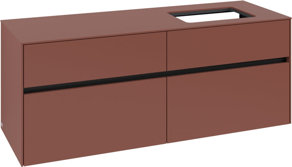Villeroy & Boch Waschtischunterschrank Collaro C118 B0 1400 mm White Oak mit Beleuchtung und SoftClosing