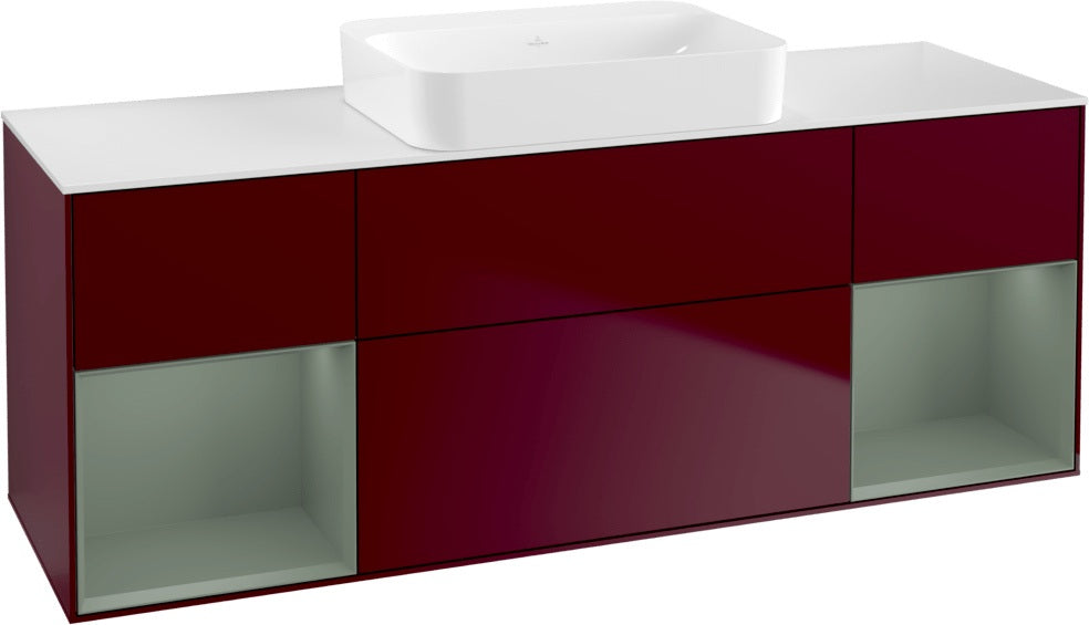 Villeroy & Boch Finion Waschtischunterschrank 1600 mm Glossy White Lacquer mit Beleuchtung