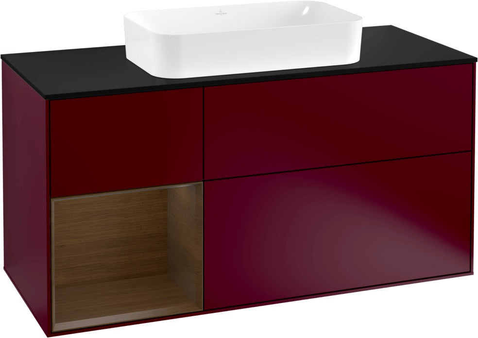 Villeroy & Boch Finion Waschtischunterschrank 1200 mm Glossy White Lacquer mit LED-Beleuchtung