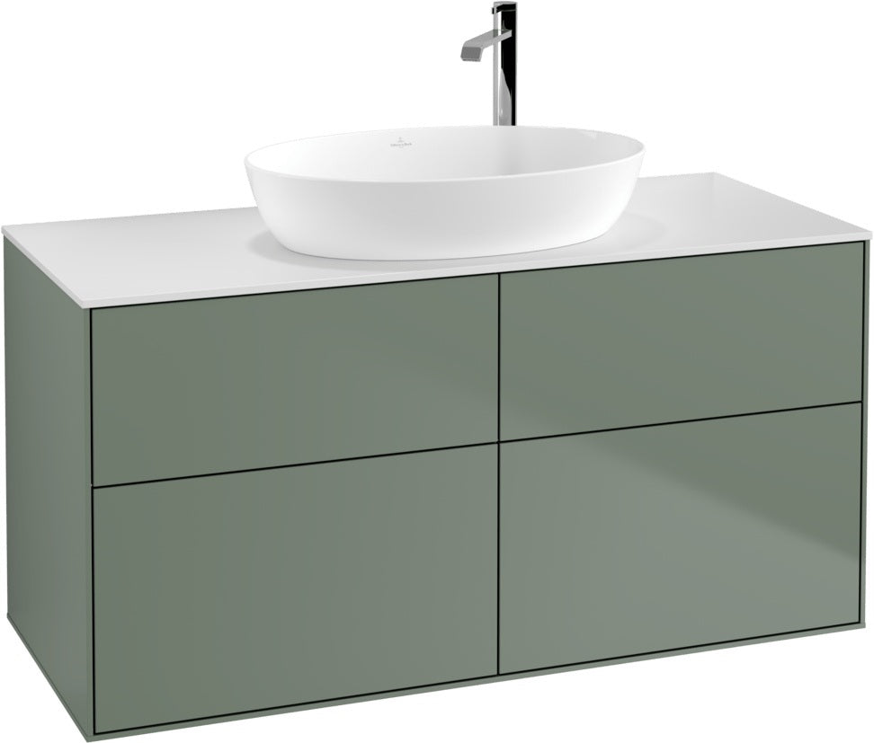 Villeroy & Boch Finion Waschtischunterschrank F91200GF 1200 mm Glossy White Lacquer mit 4 Auszügen