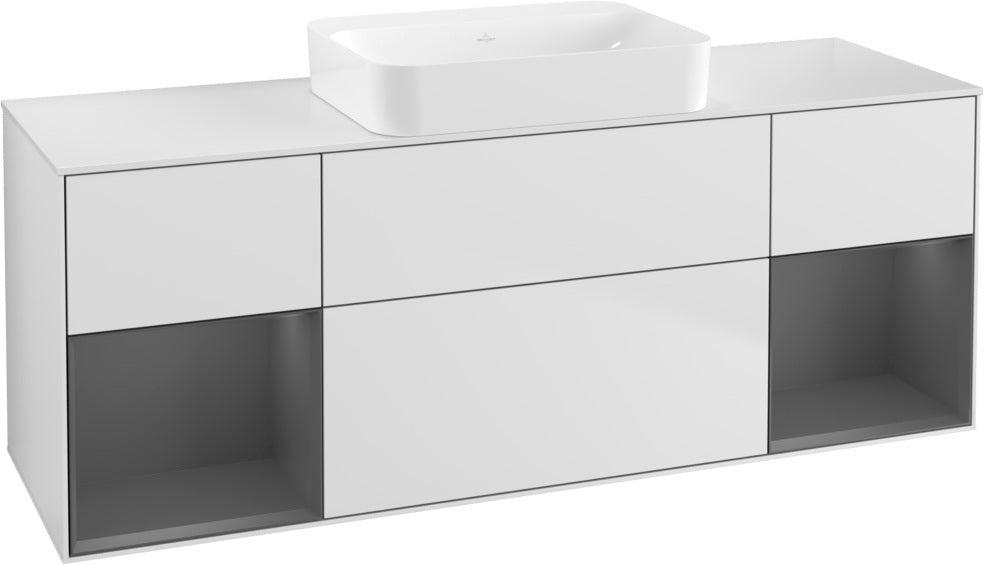 Villeroy & Boch Finion Waschtischunterschrank 1600 mm Glossy White Lacquer mit Beleuchtung