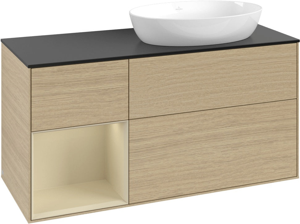 Villeroy & Boch Finion Waschtischunterschrank 1200 mm Glossy White mit Beleuchtung