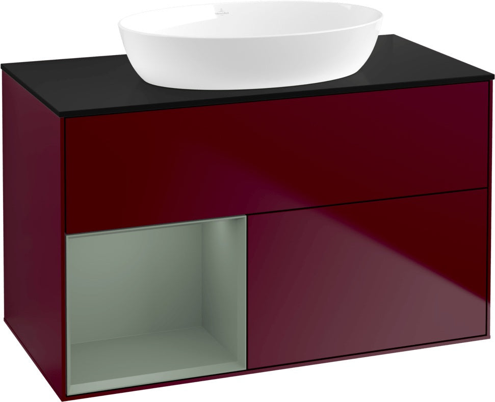 Villeroy & Boch Finion Waschtischunterschrank 1000 mm Glossy White Lacquer mit Beleuchtung