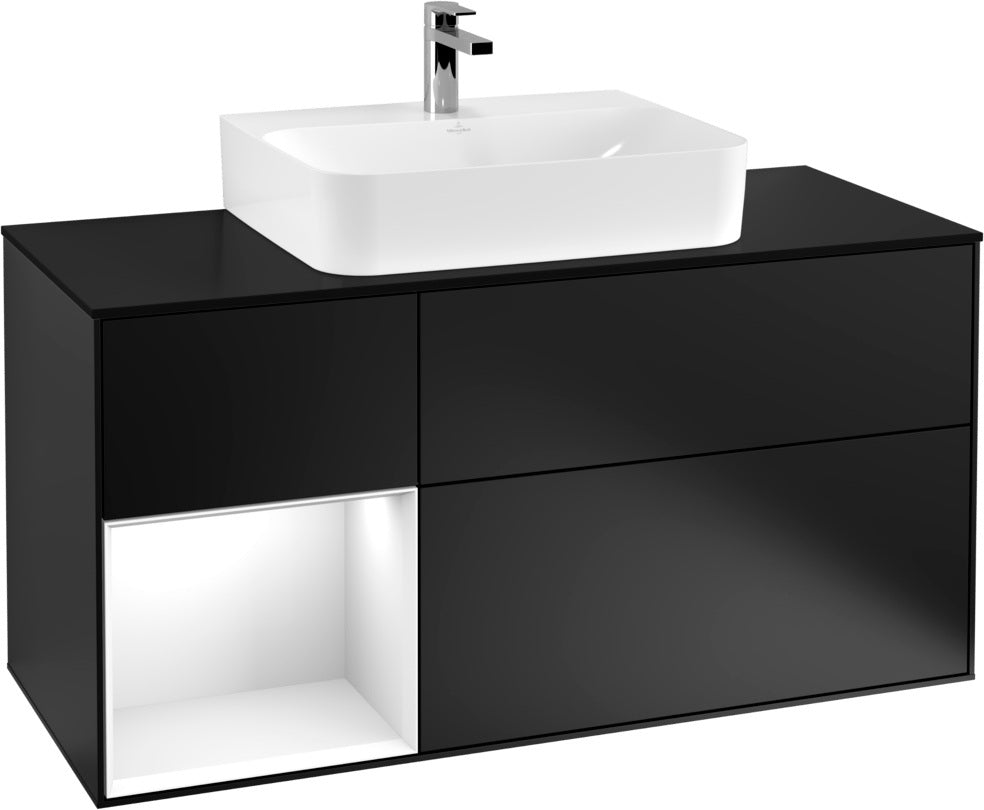 Villeroy & Boch Finion Waschbeckenunterschrank 1200 mm Glossy White mit Beleuchtung