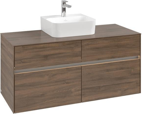 Villeroy & Boch Waschbeckenunterschrank Collaro C097B0 1200 mm Arizona Oak mit Beleuchtung & SoftClosing