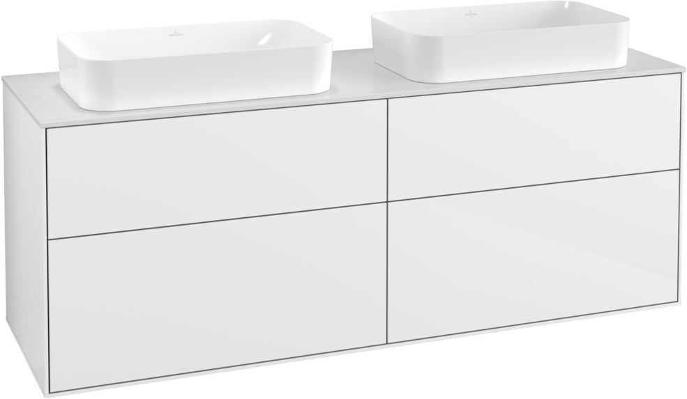 Villeroy & Boch Finion Waschtischunterschrank 1600 mm Glossy White Lacquer, 4 Auszüge, SoftClosing