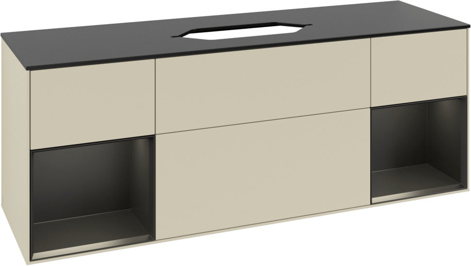 Villeroy & Boch Finion Waschbeckenunterschrank 1600 mm Glossy White Lacquer mit Beleuchtung