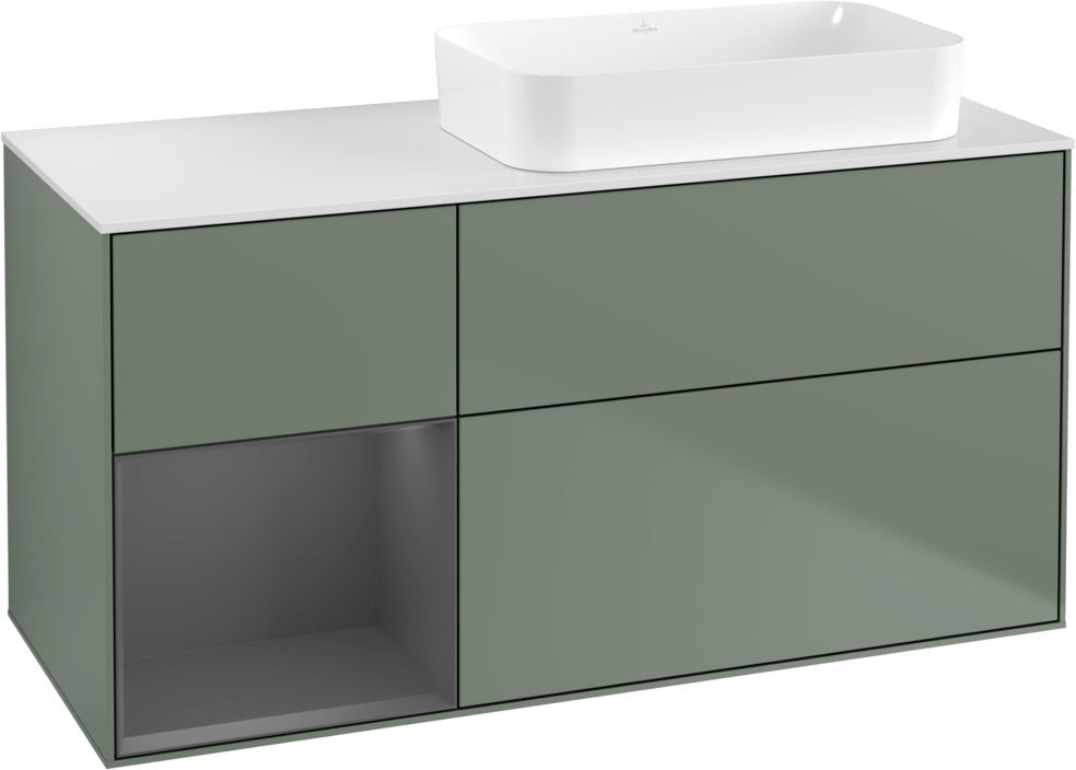 Villeroy & Boch Finion Waschtischunterschrank 1200 mm Glossy White mit Beleuchtung