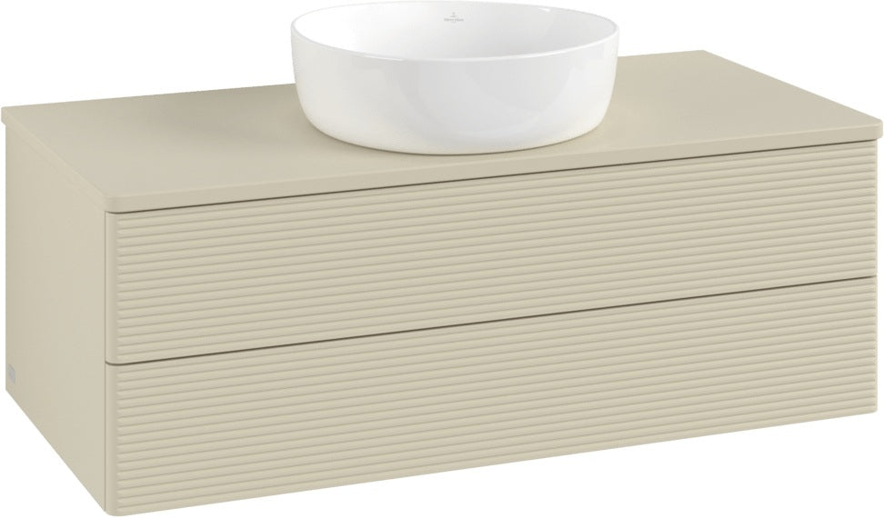 Villeroy & Boch Waschtischunterschrank Antao L20150 1000 mm Anthrazit Matt Lack mit Beleuchtung