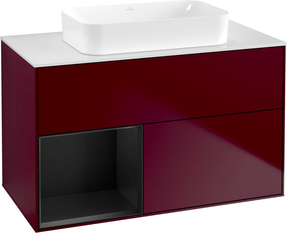 Villeroy & Boch Finion Waschtischunterschrank 1000 mm Glossy White Lacquer – mit LED-Beleuchtung & SoftClosing