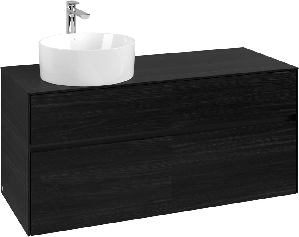 Villeroy & Boch Waschbeckenunterschrank Collaro C042 Black Oak 1200 mm mit SoftClosing