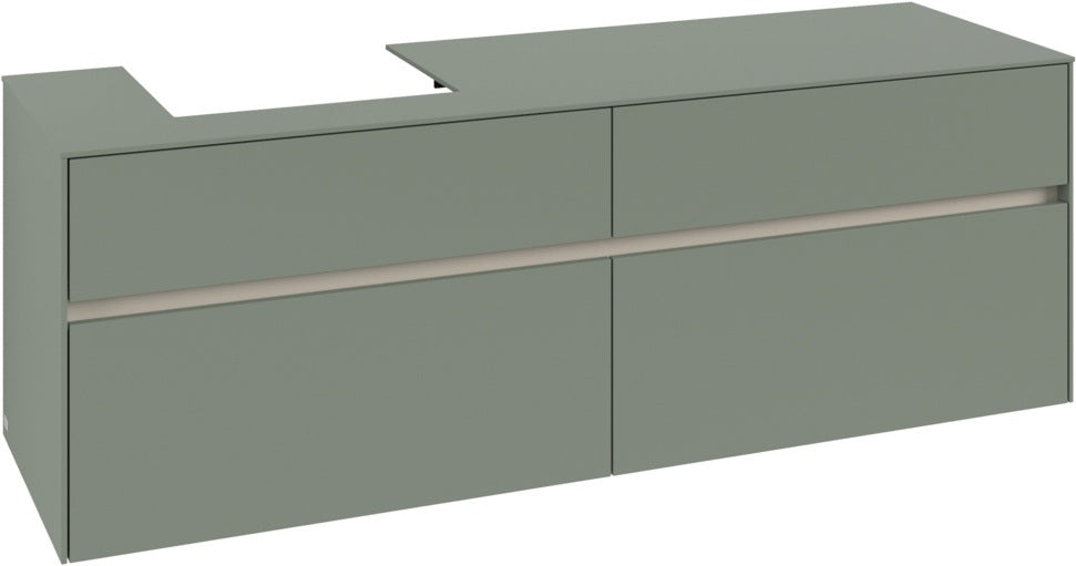 Villeroy & Boch Waschtischunterschrank Collaro C078 B0 1600 mm White Oak mit Beleuchtung und SoftClosing