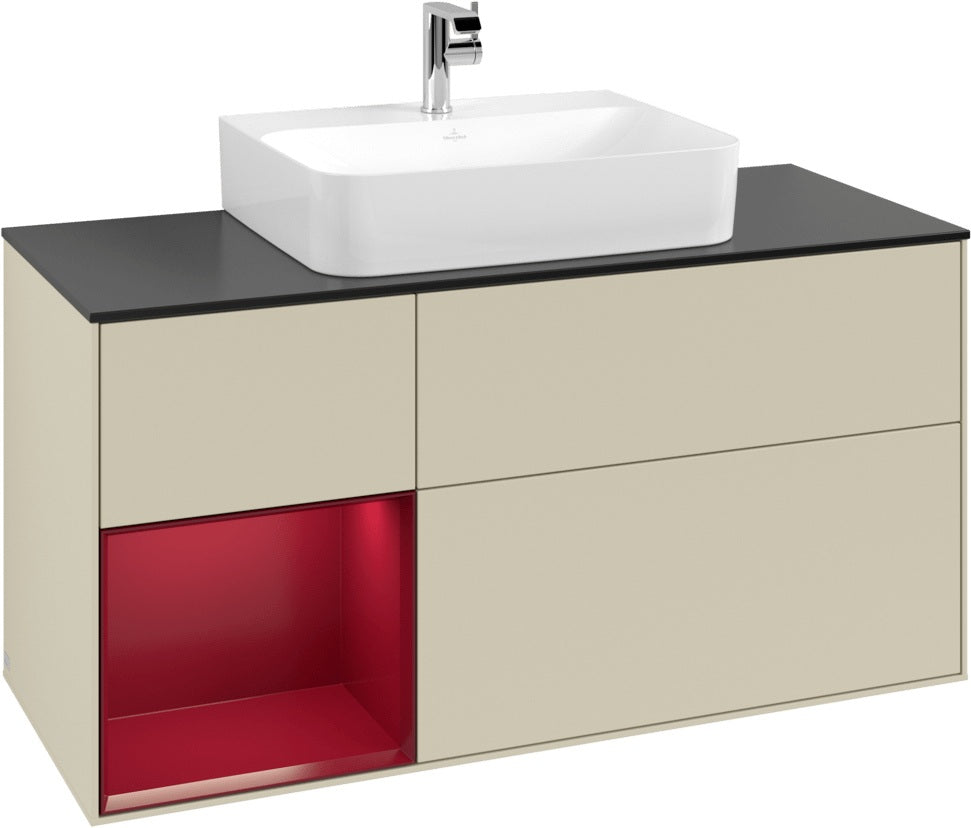 Villeroy & Boch Finion Waschbeckenunterschrank 1200 mm Glossy White mit Beleuchtung