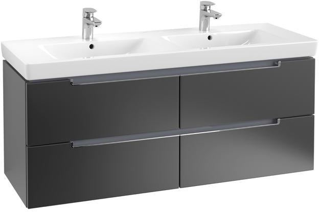 Villeroy & Boch Subway 2.0 Waschtischunterschrank 1287 mm mit 4 Auszügen in Glossy White