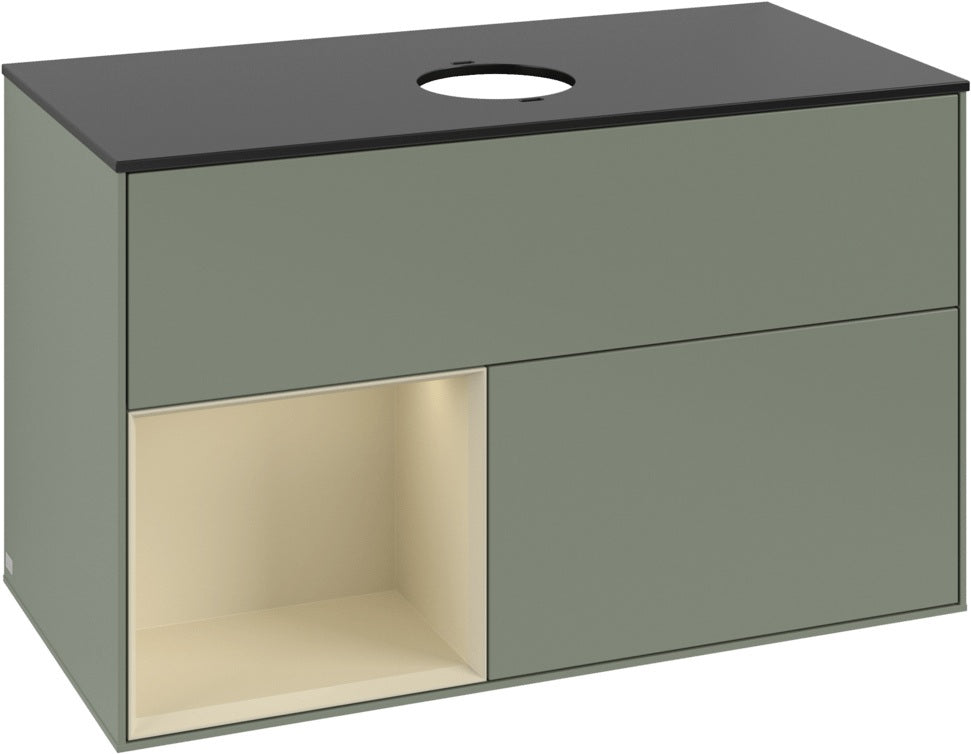 Villeroy & Boch Finion Waschbeckenunterschrank 1000 mm Glossy White Lacquer mit Beleuchtung