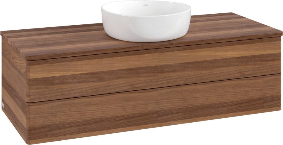 Villeroy & Boch Waschbeckenunterschrank Antao 1200 mm Warm Walnut mit Auszugsbeleuchtung